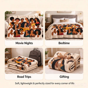 African American throw blanket available in four sizes