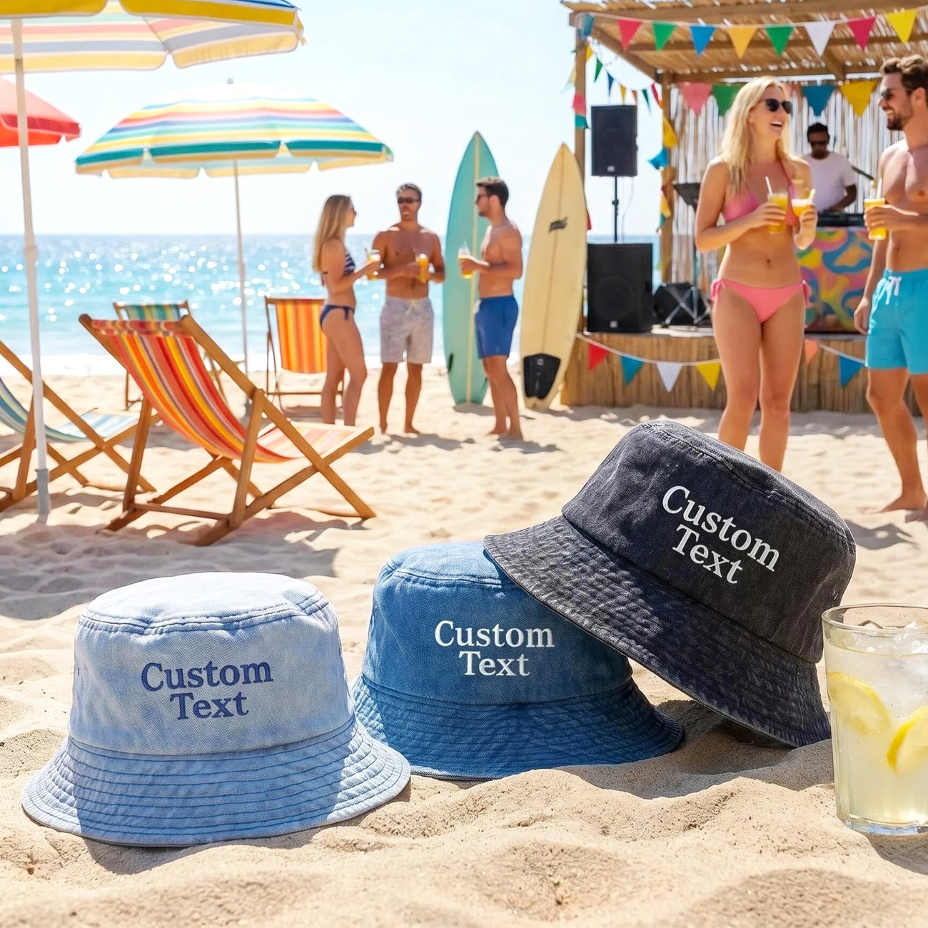 Custom Vintage Bucket Hat,Personalized Embroidered logo hats,Women washed Fisherman's Hat,Bridesmaid Gift