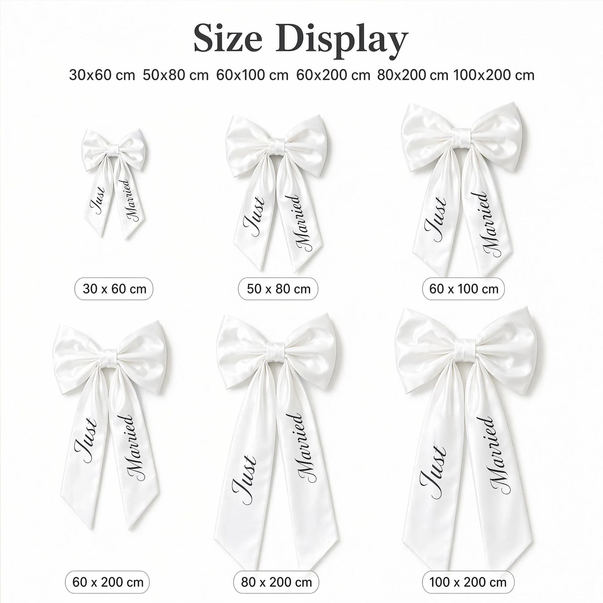 Personalized wedding car bow decor,large satin bow justmarried sign,honeymoon pary convoy