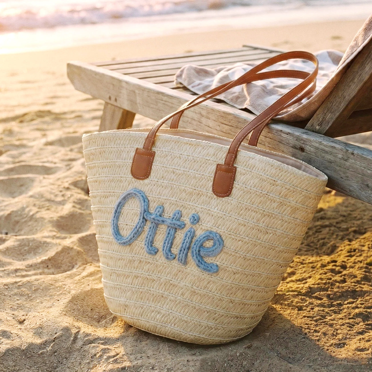 Custom Beach Straw Bag,Personalized Raffia Tote,Straw Bags With Name,Bridal Bridesmaid Gifts