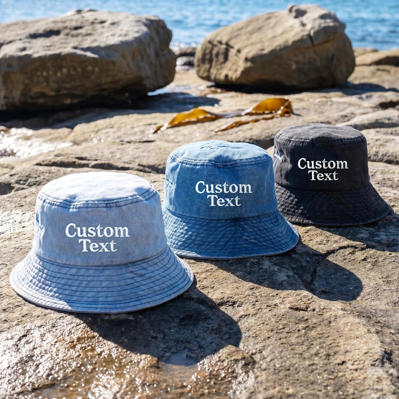 Custom Vintage Bucket Hat,Personalized Embroidered logo hats,Women washed Fisherman's Hat,Bridesmaid Gift